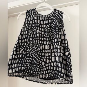 Joie Black and White Beaded Tank Top